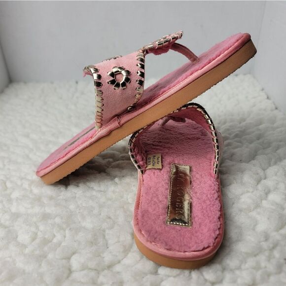 Jack Rogers Womens Slipper Flip Flops Comfort Sandals Size 6 Pink Faux Fur - Picture 5 of 11